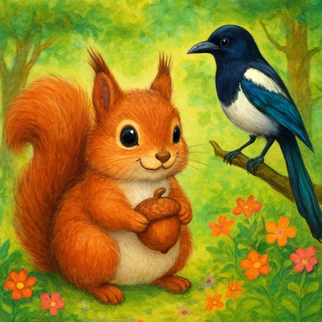 Sammy Squirrel and Maggie Magpie: A Garden Adventure